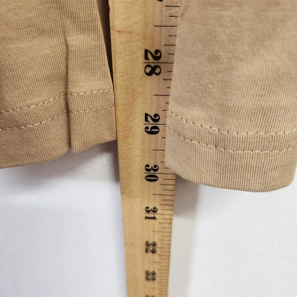 True Religion Shirt Mens‎ 2XL Beige Foil Taping Long Sleeve Logo Graphic XXL
